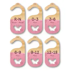 Separador E Organizador De Cabides Para Bebe Infantil  - Borboleta Rosa