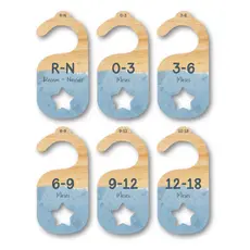 Separador E Organizador De Cabides Para Bebe Infantil  - Estrela Azul Claro