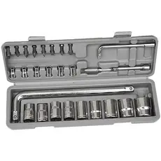 Kit Jogo De Ferramentas Soquetes 27 Peças Cromo Vanádio Completo Titanium