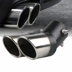 Universal Dupla Ponta de Escape Aço Inoxidável Auto Silenciador do Carro