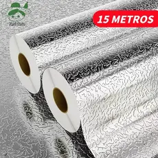 5/10/15 Metros Papel De Alumínio Rolo Adesivo Prova Da Agua Para Cozinha Adesivo Impermeável Protetor Fogão Armário