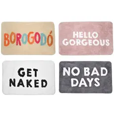 Tapete Decorativo Antiderrapente 50 x 80 cm SEANITE Borogodó Get Naked Hello Gorgeous No Bad Days