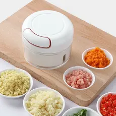 Mini Processador & Triturador De Alimentos em Inox (Manual)