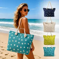 Bolsa Elegante Feminina Grande de Praia com Alça de Corda Bastante Resistente