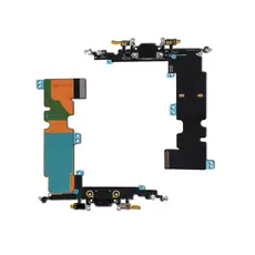 Flex De Carga Usb Dock Microfone Para iPhone 8 Plus Preto
