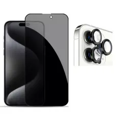 Pelicula 3D Privacidade Para Iphone 15 Pro Max + Película Câmera