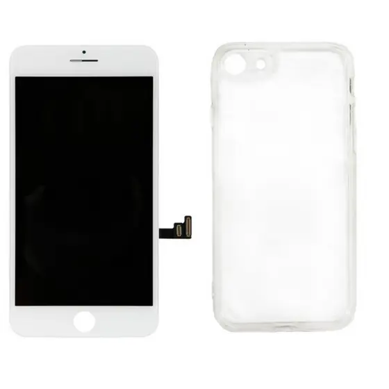Tela Lcd Touch Para Iphone 8 Plus Branco + Capa Acrílico