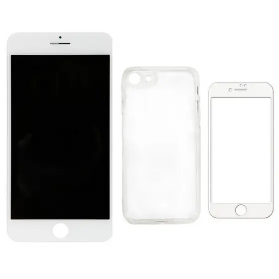 Tela Lcd Touch Para iPhone 7 Plus B + Capa Acrílico + Película 3D