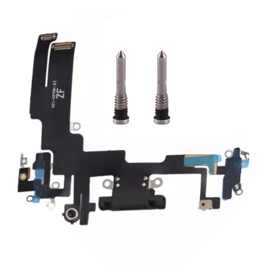 Conector Flex Dock De Carga Para iPhone 14 + 2 Parafusos