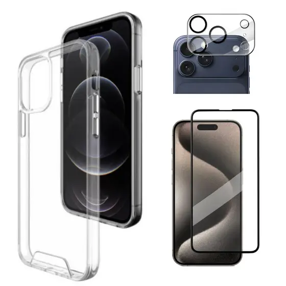 Capa Para iPhone 17 Pro Acrilica + Película 3D + Película Câmera