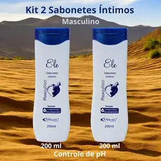 Kit 2 Sabonetes Líquidos Intimo MASCULINO Controle De Ph 200ml