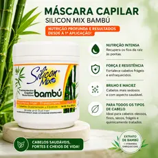 Máscara Nutritiva Silicon Mix Avanti BAMBÚ 450g - Cuidado Capilar Todos os tipos de Cabelos
