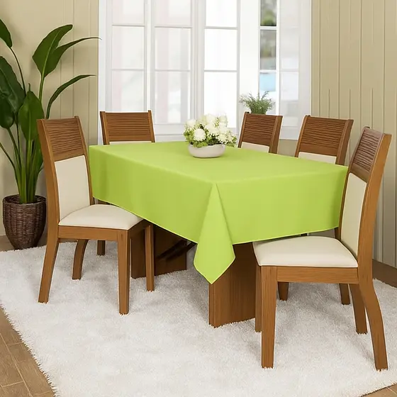 Toalha de Mesa Oxford 2,10x1,40 para 6 Lugares - Decoração, Cozinha, Sala de Jantar, Festas Buffet