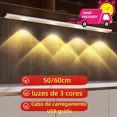 60CM Luz LED Sem Fio sensor De Inteligente Do Guarda-Roupa Quarto De Conveniência Carregamento