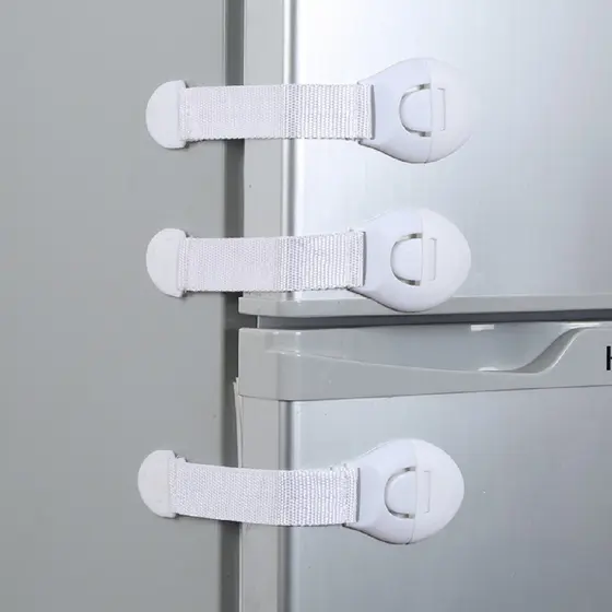 Kit 10  Und Trava Gaveta Armario Segurança Protetor Protecao Bebe Branco