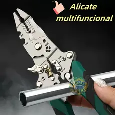 Alicate Dobrável Para Descascar Fios-Ferramenta Multifuncional Eletricista Com Crimpagem