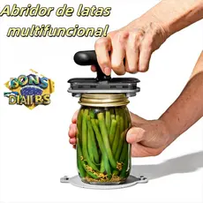 Abridor Manual Ajustável Tampa Pote Vidro Conserva Frasco l Abre Fácil Potes Vidro Conserva V