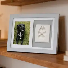 Porta Retrato Patinha Pet Cachorro Gato Decoração com Massa Modelar Infantil