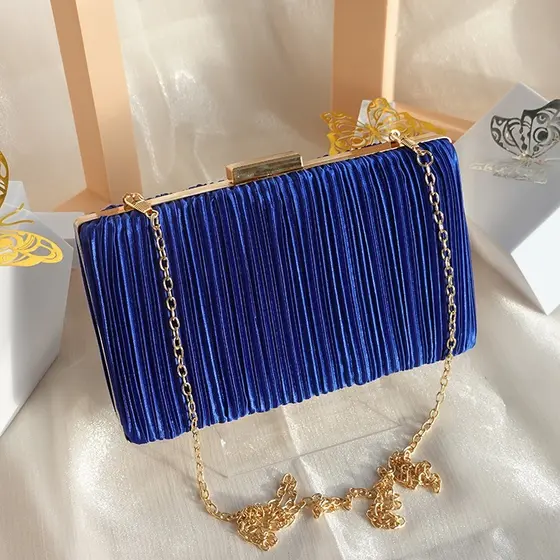 Bolsa Festa Formatura AZUL ROYAL Carteira Feminina Para Casamentos e Formaturas