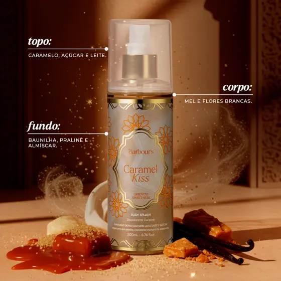 Body Splash Caramel Kiss Desodorante Colônia 200ml