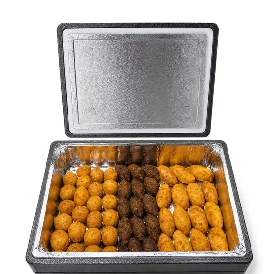 Caixa de isopor laminada de 8L para churrasco, salgados, peixes