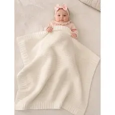 Manta Cobertor Tricot Bebê Saída Maternidade Recém Nascido Lã
