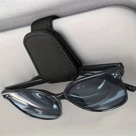 Suporte Clip Magnético Universal De Couro PU Para Óculos De Sol - Armazenamento E Proteção ANJIN
