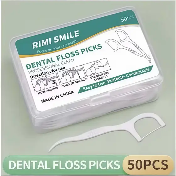 50/100/200 unidades de fio dental Fio dental ultrafino arqueado marisa ANJIN.B