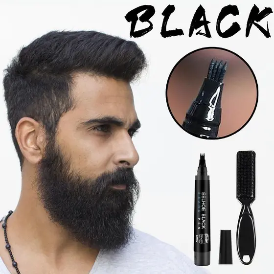 Preenchimento de Barba Masculina - Kit de Preenchimento de Barba à Prova d'Água - Longa Duração ANJIN.B