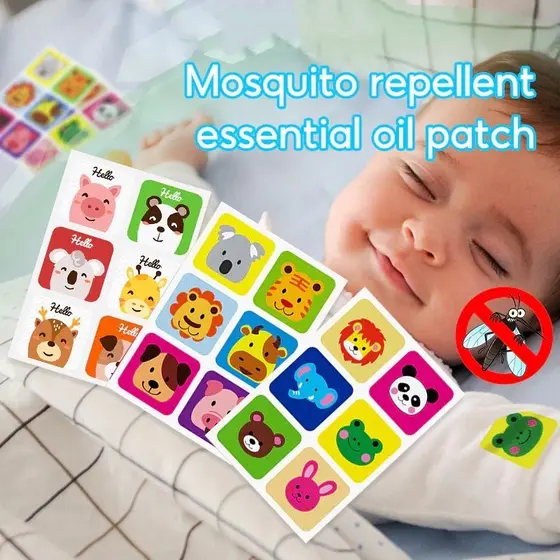 Adesivos Repelentes De Insetos Dos Pces , Remendos Não Tóxicos Do Mosquito Com Desenhos Bonitos Animados , Essencial