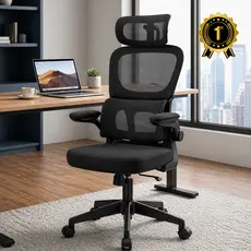 Cadeira Escritório Diretor Ergonômica Premium Suporte Lombar Apoio Cabeça Giratória Ajuste Postural