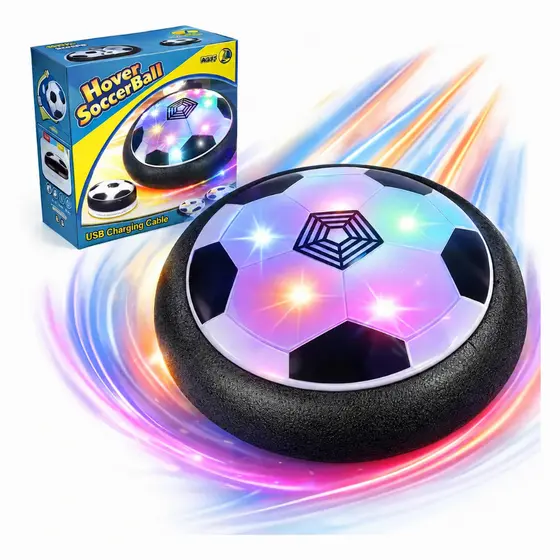 Bola Futebol Flutuante Hover Soccer Ball com Luz LED Brinquedo Infantil