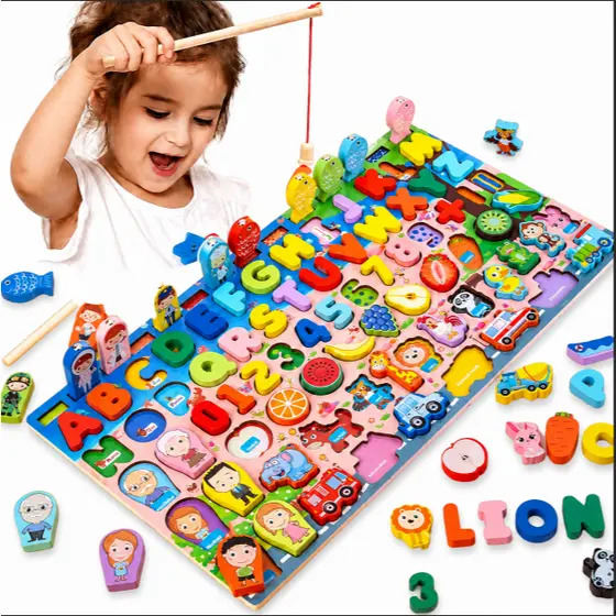 Quebra Cabeça Deslizante Magnético Montessori Brinquedo Educativo Infantil 64 ou 88 Peças