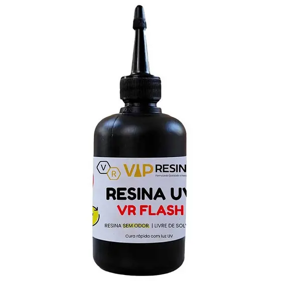 Resina De Cura Uv Para Colagem 100g Vr FlashVip Resinas