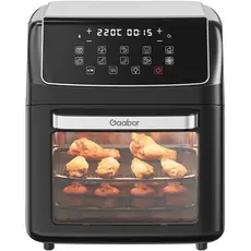 Fritadeira Air Fryer Oven Gaabor 12L Digital Preta 2000W com Janela, Luz Interna e Funções Forno