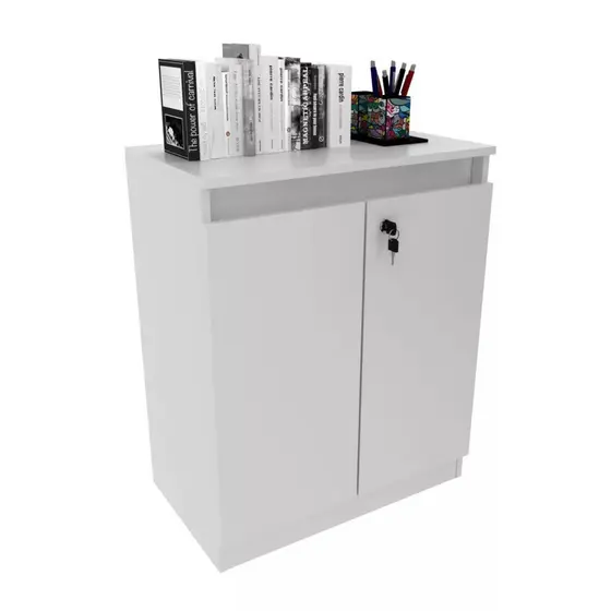 Balcão Para Escritório Com Chave Tecnomobili Branco Me4149