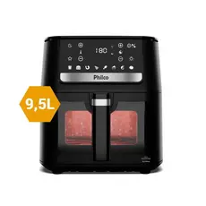 Fritadeira Air Fryer Philco PAF95A 9,5L 1800W Visor Glass Redstone
