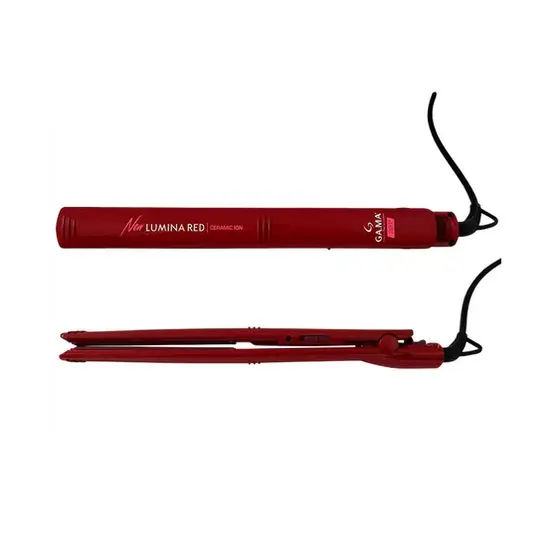Prancha de Cabelo Ga.ma Italy Elegance New Lumina Red Ceramic Íon Bivolt