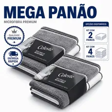 Kit Panos Multiuso Mega Panão Super Absorvente Chão Seca Pano de Chão Microfibra Grande