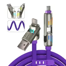 Cabo 4 em 1 Carregador Universal USB Tipo-C + Lightning Super Rápido