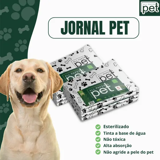 Jornal Pet 1kg 60 folhas ate 5KG 300 Folhas Multi Uso