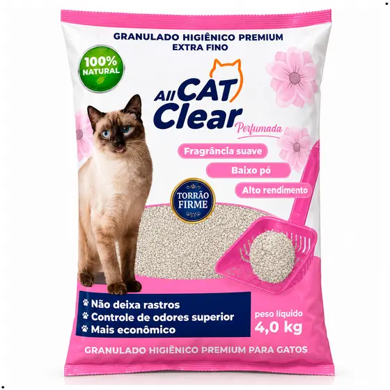 Areia Granulado Higiênico P/ Gatos Perfumada 4kg