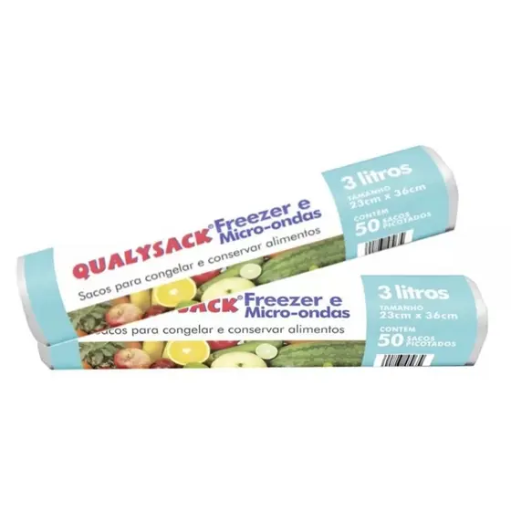 Sacos Para Freezer Geladeira Microondas 3l 50 Und Qualysack