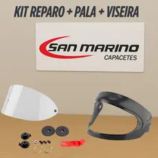 Pala + Viseira + Reparo Capacete Taurus San Marino Completo