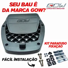Base do Bau Bauleto Moto Gow G33 G40 30 33 40 47 Litros Para Xre 300 Da Cg Fazer Pra Twister Cb