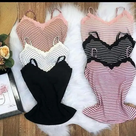 KIT 3 Regatas Viscolaycra com Bojo  blusinha