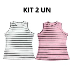 Kit Blusa infantil , juvenil ,Ribana blogueirinha T-Shirt casual