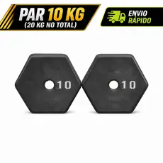 2 x 10kg Anilha com Revestimento  - A PRONTA ENTREGA  -  PROMOÇÃO TEMPORÁRIA