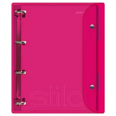 Caderno Argolado Rosa Cristal Neon 200 Folhas Stilo