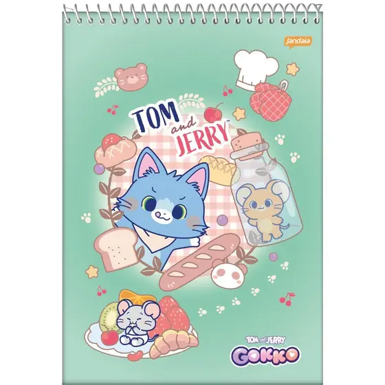 Caderno Espiral Topo  Capa Dura 80fl Gokko - Pacote Com 5uni